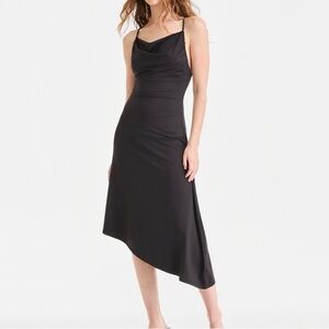 Bar III Black Asymmetrical Slip Dress - NWT
